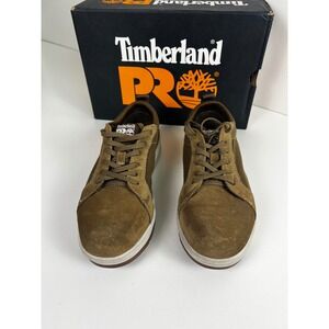 Timberland PRO Berkley Oxford Mens Brown Suede Lace Up Work Sneakers‎ Sz 5